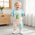 thumbnail image 5 of NOLDARES Toddler Baby Boy Fall Clothes Letter Truck Long Sleeve Pullover Sweatshirt Tops Joggers Pants Set Winter Outfits Casual Stylish Trendy(T203-Beige), 5 of 9