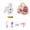 A001- Clear (A Variant), variant on 19-Piece Electric Plush Rabbit Toy Set including 1 Realistic Rabbit, 1 Carrying Cage, 17 Play Accessories - Electric Walking & Sound Simulation, Soft Plush Material, Interactive Design - for Kids, Ch