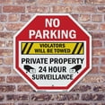 thumbnail image 4 of No Parking Violators Will Be Towed Private Property24 Hour Surveillance 10 inch X 10 inch Octagon Plastic Sign Weather Resistant, UV Protected for Workplace, Made in the USA, 4 of 7