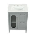 thumbnail image 2 of 24" Bathroom Vanity Cabinet, Bathroom Vanity , with Two Drawers and Door, Adjustable Shelf,  Bathroom Vanities,Ample Storage Space,Grey, 2 of 7