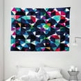 thumbnail image 1 of Geometric Tapestry, Retro Pattern with Colorful Mosaic Modern Optical Artistic Structure Illustration, Wall Hanging for Bedroom Living Room Dorm Decor, 80W X 60L Inches, Multicolor, by Ambesonne, 1 of 2