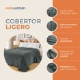 thumbnail image 5 of Cobertor Ligero Liso Matrimonial Hotelero Suave Y Calientito. MOD. GRIS OSCURO, 5 of 5