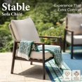 thumbnail image 4 of Summit Living 5-Seat Patio Conversation Set with Fixed Chairs, Outdoor Rattan Rope-Woven Sofa Set, Beige, 4 of 12