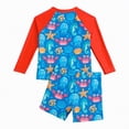 thumbnail image 3 of TOWED22 Baby Boys Swim Set Short/Long Sleeve Rash Guard Set for Toddler Boys Two Piece Bathing Suits Swimwear(Red,5-6 Y), 3 of 5