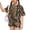 #A03-Coffee, variant on Girls Short Sets 4-16 Girls 2 Piece Outfits Camo Short Sleeve T Shirts and Elastic Waist Shorts Cute Y2K Girls Short Sets