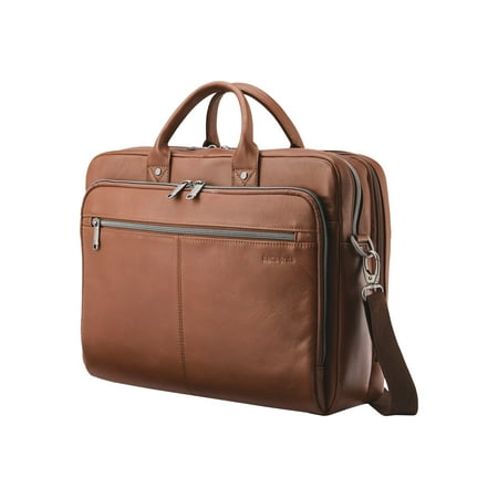 Samsonite Classic Leather Top Loading Briefcase Cognac (126039-1221)