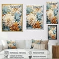 thumbnail image 4 of Designart "Elegance In White And Blue Mums III" Mums Canvas Wall Art, 4 of 7