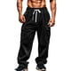thumbnail image 2 of Pantalones largos para hombre, lisos, informales, con correa elástica, para fitness al aire libre, pantalones cargo, pantalones para hombre, 2 of 5