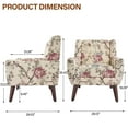 thumbnail image 2 of UIXE Floral Accent Chair Modern Living Room Arm Chair Tufted Armrest Reading Seat, Pattern Floral, 2 of 7
