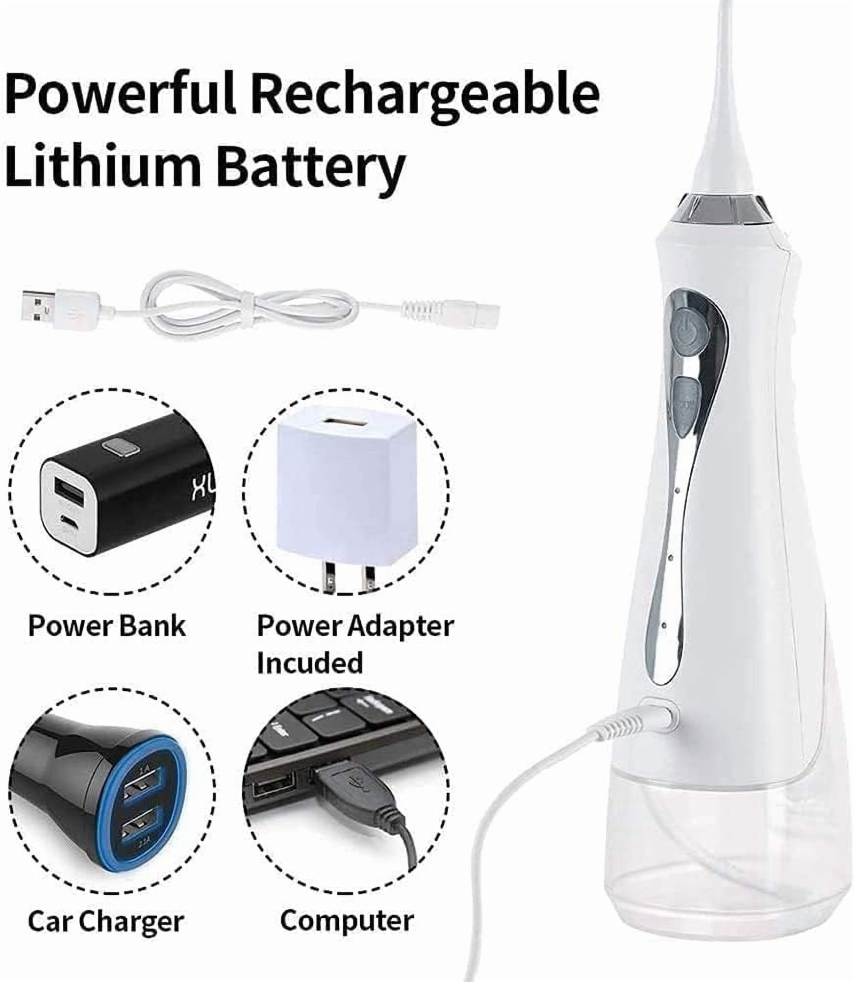 Water Flosser for Teeth, Water Resistant, Cordless & Travel Ready, Deep Clean, Fresh Breath & Healthier Smile,Gums & Braces Care, 230mL, 3 Modes