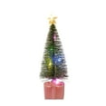 thumbnail image 6 of 6.37 Inch Pre-Lit Mini Christmas Tree with Multi-Color LED Lights, 1PCS Tabletop Artificial Pine Needle Tree with Silver Gift Box Base, Battery Powered Centerpiece for Holiday Home Decor, 6 of 6