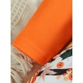 thumbnail image 6 of Qmyliery 2 Pcs Baby Girls Halloween Rompers, Baby Girls Pumpkin  Stripe Print Long Sleeve Patchwork Lace Bodysuit + Bow Headband, 6 of 9