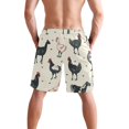 thumbnail image 3 of Dailycode Men's Quick Dry Swim Trunks Beach Shorts Casual Summer Board Shorts with Pockets, Chicken with Horse, 3 of 8
