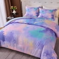 thumbnail image 2 of Koniroom 3Pcs Dreamy Tie Dye Comforter Set Full Size for Girls, Kids Pink Purple Blue Bedding Room Decor, 2 of 9