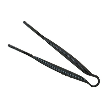 - Thunder Group PLFTG006BK, 6-Inch 1-Piece Polycarbonate Pom Tong, Flat Grip, Black