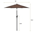 thumbnail image 4 of Gymax 6ft Outdoor Patio Backyard Garden Umbrella with Steady Iron Pipe Ribs, 4 of 8