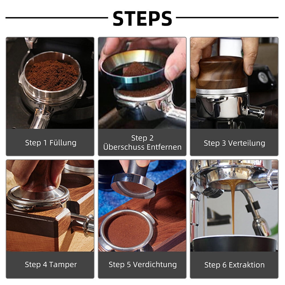 Leyfeng 51mm Bottomless Portafilter Coffee Bottomless Compatible with DeLonghi Espresso Machine EC680 and EC685 Rosewood Handle (Filter Basket Included)