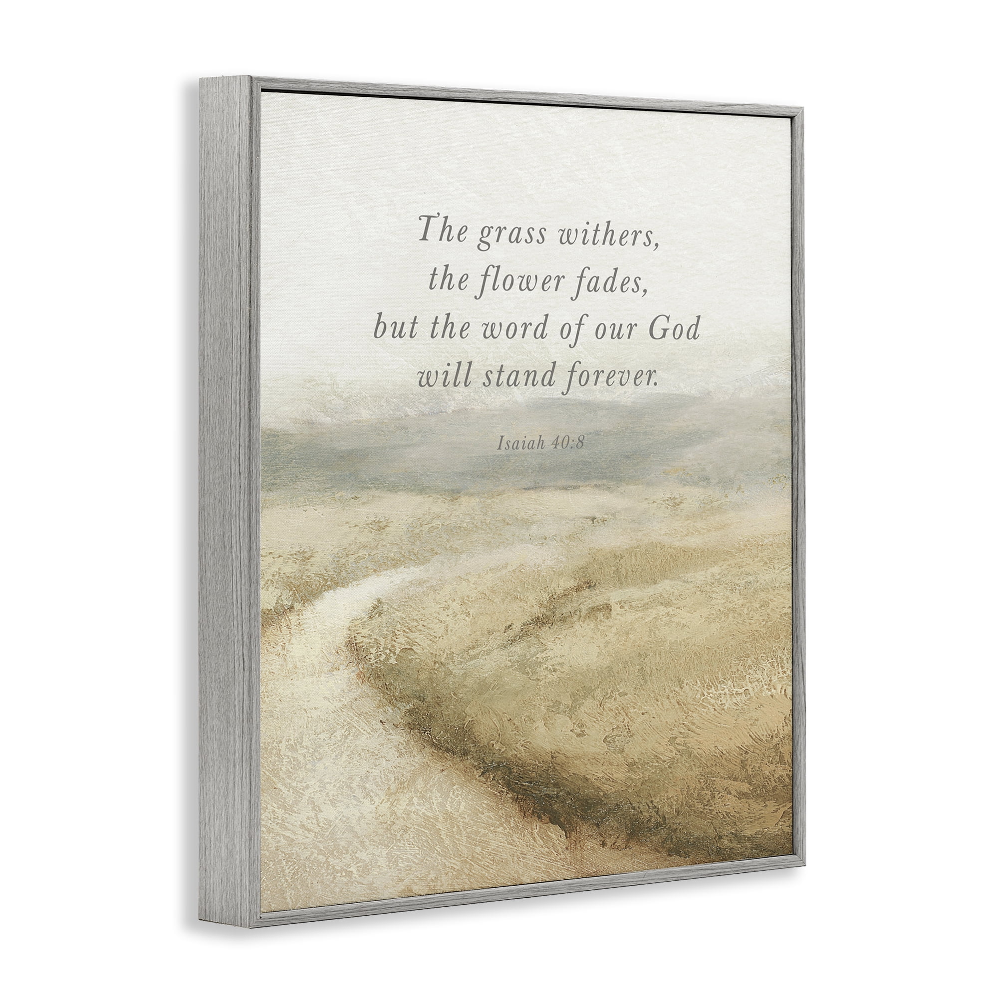 Stupell Industries Word Of God Isaiah Proverb Gray Framed Giclee Art, design by John Spaeth