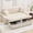 Beige, variant on Boucle Oversized and Convertible Sleeper Loveseat with Storage Ottoman and Pillows, Beige