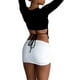 thumbnail image 4 of Txlixc Camisetas femeninas, cuello redondo de manga larga, tirantes, blusas delgadas de color sólido, fiesta callejera para mujeres Txlixc moda, 4 of 5