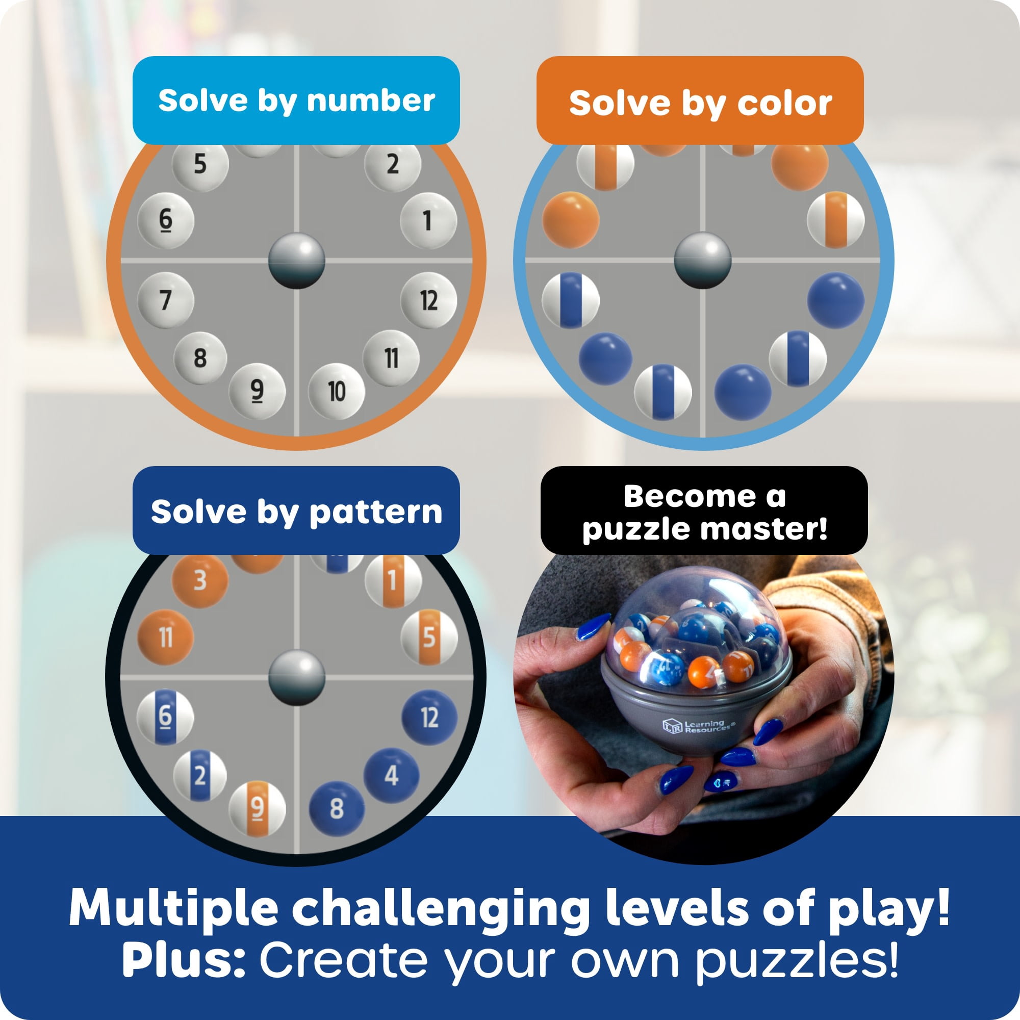 Learning Resources Scramboozle Number Jumble - Brain Teasers for Kids and Adults, Ages 6+