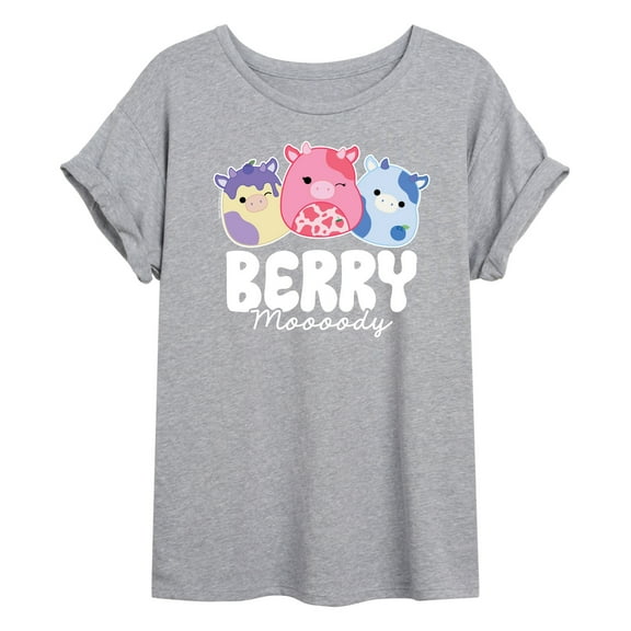 Squishmallows - Berry Moooody - Womens Oversized Graphic T-Shirt