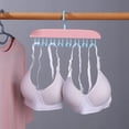 thumbnail image 2 of Bra Hanger for Closet, Tank Top Organizer 8 Hooks Capacity Space Saving Hanger Closet Organizers and Storage for Dorm & Apartment for Tank Top, Hats, Scarf etc. （Pink）, 2 of 7