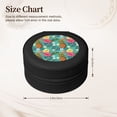 thumbnail image 2 of Yiaed Pineapple Print Travel Jewelry Case Bridesmaid Gift Boxes Jewelry Travel Organizer Small Round Jewelry Box Mini Storage-Black, 2 of 7