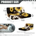 thumbnail image 7 of XYZCANDO Sunflower RV Dinette Cushion Covers Washable Bench Seat Cover Comfortable Cushion Covers for Couches and Sofas Universal Slip Covers for Loveseat Stretchable 2 Seat Couch Cover Black, 7 of 7