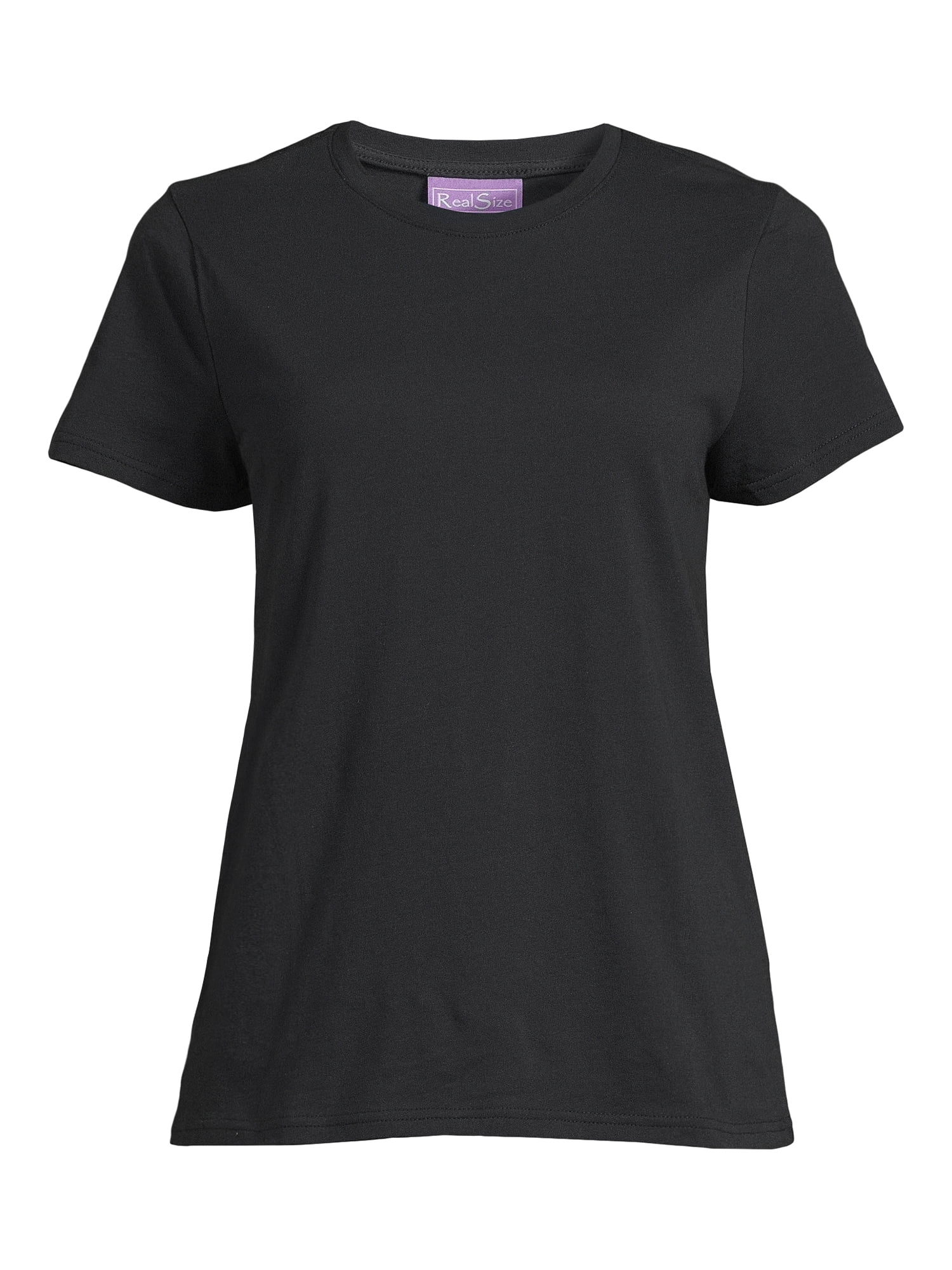 RealSize Women's Crewneck Tee with Short Sleeves, Sizes XS-XXXL