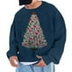 thumbnail image 1 of Sudadera sin capucha para hombre, cuello redondo, deportiva, con estampado de árbol de Navidad, sudadera con capucha, jersey de manga larga, blusa de poliéster para hombre, 1 of 4