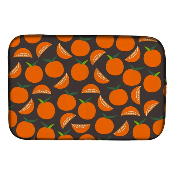 Oranges on Gray Dish Drying Mat