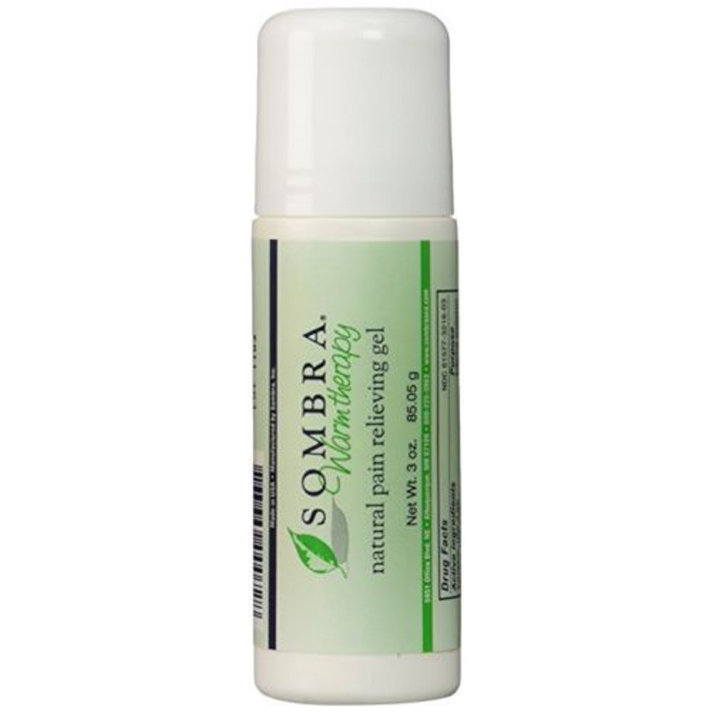 Sombra Warm Therapy Natural Pain Relieving Gel Roll On 3oz Pack of