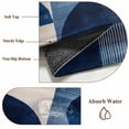 thumbnail image 6 of Round Rugs 5Ft, Navy Blue Geometric Round Area Rug Washable Indoor Throw Carpet, Abstract Art Color Block Soft Non Slip Circle Rug for Cabinet Bathroom Home Decor Aesthetic, 6 of 8