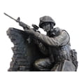 thumbnail image 4 of War Battlefield Kneeling Soldier Taking Cover With Rifle Gun And Gears Statue, 4 of 8