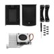 thumbnail image 1 of For 5 Aluminum Alloy Case Metal Shell Heatsink with Cooling Fan for 5 (Black+Silver), 1 of 5
