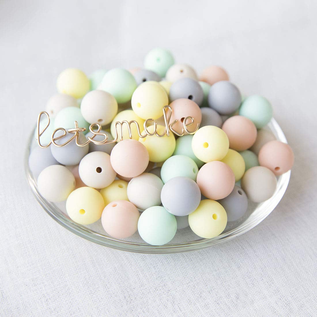 100PC 12mm Silicone Beads DIY Necklace Bracelet Silicone Beads for