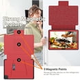 thumbnail image 4 of TECH CIRCLE Magnetic Stand Case for Samsung Galaxy Tab A8 10.5 Inch 2022 Release - Multiple Angles Shockproof Rugged Soft TPU Cover with Pencil Holder Card Slots Auto Sleep/Wake Smart Case,Red, 4 of 8