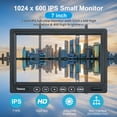 thumbnail image 2 of Moniteur Yasoca 7 Pouces 1024x600 Résolution 1080P HDMI VGA, 2 of 8