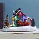 thumbnail image 5 of Yuarrent Navidad casa de nieve resina luminosa adorno de escritorio luces LED brillantes coloridas figuritas de pueblo que funcionan con pilas hogar Kits de decoración para fiestas Yuarrent HA038662-00, 5 of 6