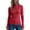 Red, variant on cocolona Womens Mock Neck Thin Sweater Solid Color Flare Sleeve Trendy Slim Basic Layer Sweater Ribbed Knit Fall Tops