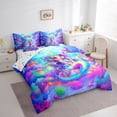 thumbnail image 2 of Erosebridal Colorful Mermaid Fishtail 7-Piece Bedding Comforter Set,Watercolor Ocean Coral King Bedding Sets For Girls,Reversible, 2 of 7