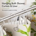 thumbnail image 5 of Shower Curtain Hooks, 12Pcs Plastic Shower Hooks for Shower Curtain, Clear Double Hook Shower Curtain Hooks Rust Proof Shower Curtain Hangers, 5 of 7