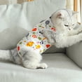 thumbnail image 6 of Xingjin Kitten Post Surgery Clothes Recovery Suit, Cat E Collar Alternative Abdominal Skin Anti Licking Pajama Sets for Cats and Dogs Comfort Fit Wear,White,S, 6 of 7