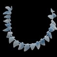 thumbnail image 6 of Natural Aquamarine Leaf Bead Strand | 150cts | 20x13x4 - 16x10x3mm | 35 Beads |, 6 of 11