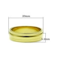 thumbnail image 2 of Gold Ion Plated Stainless Steel 316, 5.2 mm Wide Wedding Band Womens Size 5, 2 of 5