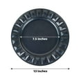 thumbnail image 3 of Efavormart 6 Pack | 13" Navy Blue Round Bejeweled Rim Plastic Dinner Serving Trays, Disposable Charger Plates, 3 of 5