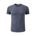 thumbnail image 3 of Tauxra Men's Ice Silk Seamless Short Sleeve T-Shirt, Breathable Top, Comfortable Casual Shirt for Warm Weather, 3 of 4
