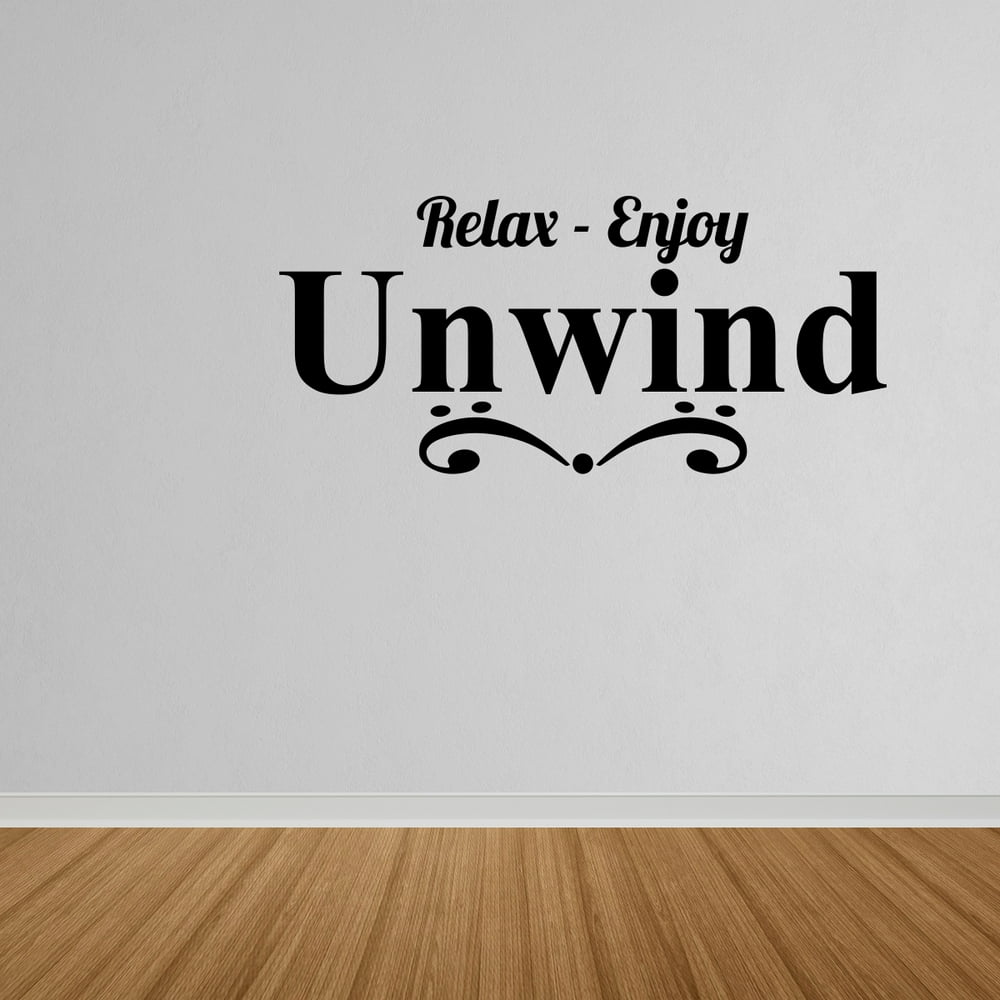 Wall Decal Quote Relax Enjoy Unwind Wall Art Decal Lettering Sticker Home Decor DP424 Walmart