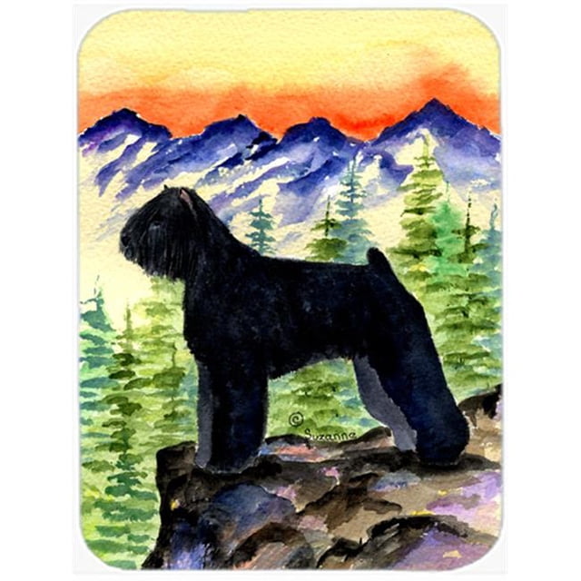 Bouvier Des Flandres Glass Cutting Board - Large